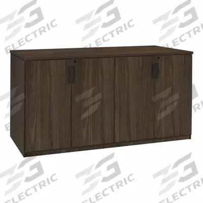 REGENCY Storage Cabinet: Neo Walnut, Laminate/Melamine, 36 in Overall Ht, 72 in Overall Wd - Desk Height Storage Cabinets