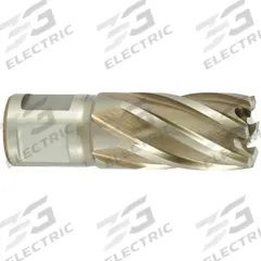 CLEVELAND Annular Cutter: 1 1/8 in Cutter Dia, 1 in Max Cutting Dp, Pilot Pin Included, Weldon Flat (MPN C34069). Key specifications — attr253884: Yes; attr253885: Bright (Uncoated); attr253886: High Speed Steel; attr253887: Weldon Flat; attr253888: Fractional Inch; attr277149: CLEVELAND.