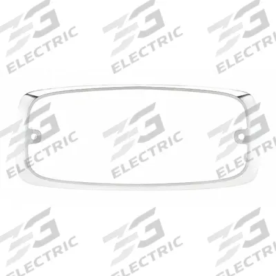 FEDERAL SIGNAL Trim Bezel: Bezel, Silver, Polycarbonate, 7 in Lg, 4 in Ht - Vehicle Light Mounts & Brackets