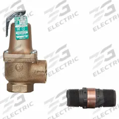 WATTS Relief Valve: FNPTF x FNPTF, 1 in x 1 in, Copper Silicon Alloy, 150 psi Max. Op Pressure (MPN 1 LF174A 100 FS). Key specifications — Brand: WATTS.