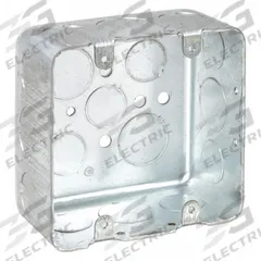 RACO Electrical Box: Steel, Steel Material & Nominal Size, Square, 2 Gangs, 2 1/8 in Box Dp (MPN 683). Key specifications — Brand: RACO; Bracket Style: Without Bracket; Clamp Style: Without Clamps.