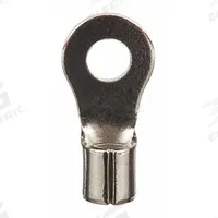 POLARIS Ring Terminal: Bare, #14 Stud Size, 12 AWG to 10 AWG Wire Sizes, 600 V, Brazed Barrel & Seam (MPN HTR12-14). Key specifications — Brand: POLARIS.