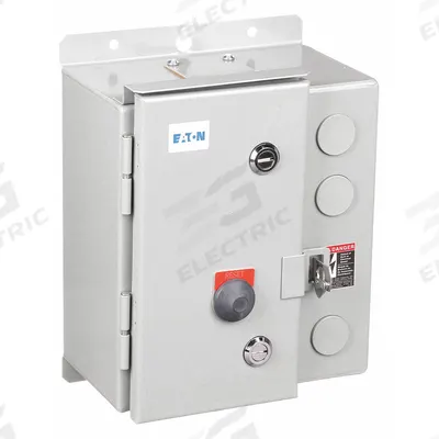 EATON NEMA Magnetic Motor Starter: Non-Reversing, 3 Poles, NEMA Size 0, 18 A - Enclosed Non-Reversing Starters with Electronic Overloads