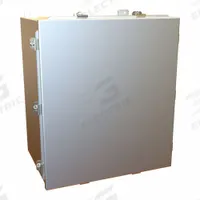 HAMMOND Enclosure: Aluminum, 16 in x 14 in x 10 in, NEMA 12/13/4/4X, w/Panel, Solid Cover, Clamp On (MPN 1414N4ALO10). Key specifications — Brand: HAMMOND; Closure Method: Clamps; Enclosure Material: Aluminum; Knockouts: Not Included; Includes Inner Panel: with Inner Panel Included.