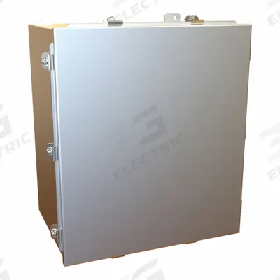 HAMMOND Enclosure: Aluminum, 16 in x 14 in x 10 in, NEMA 12/13/4/4X, w/Panel, Solid Cover - Aluminum Enclosures