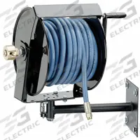 COXREELS Hand Crank Hose Reel: 100 ft (3/8 in I.D.), 12 in L x 19 in W x 13 1/2 in H, FKM, Brass (MPN SM12-3-100). Key specifications — Hose Capacity: 100 ft (3/8 in I.D.); Overall Dimensions: 12 in L x 19 in W x 13-1/2 in H; Seal Material: FKM; Reel Color: Black; Swivel Material: Brass; Brand: COXREELS.