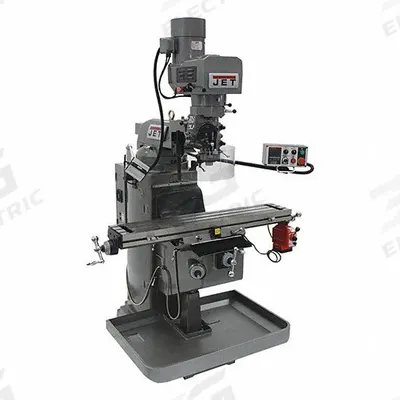 JET Vertical Milling Machine: JTM-1050EVS2/230, Belt Drive, 3 hp, 230V - Electronic Variable-Speed Vertical Milling Machines