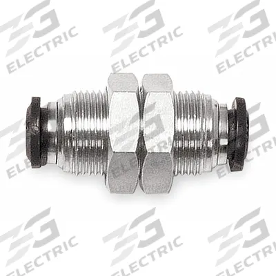 AIGNEP USA Push-Fit Union Fitting: 3 mm OD x 3 mm OD Size, Push-to-Connect x Push-to-Connect - Nickel-Plated Brass Tube Fittings