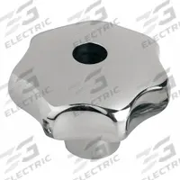 KIPP Hand Knob: 7 Point, Stainless Steel, 1/2 in Hole Dia, 42 mm Hole Dp, 63 mm Dia (MPN K0150.263CP2). Key specifications — Brand: KIPP; Finish: Polished.