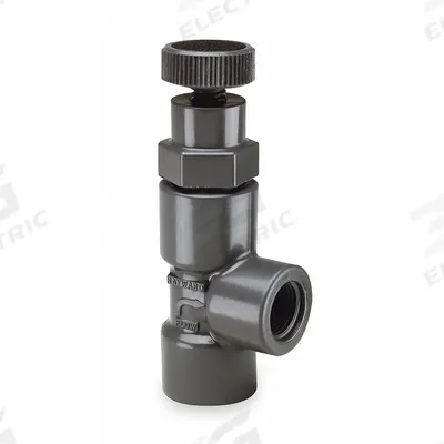 HAYWARD Globe Valve: For Fluids Media, PVC, Angle, 2 in Pipe Size, FNPT x FNPT - PVC Angle-Body General-Service Globe Valves
