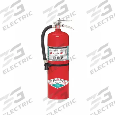 AMEREX Fire Extinguisher: 11 lb Extinguisher Capacity, 1A:10B:C - Class ABC Fire Extinguishers