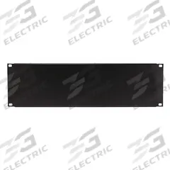 MONOPRICE Blank Panel: 3 Rack Units, 19 in Overall Wd, 5 1/4 in Overall Ht, Black, Steel (MPN 7263). Key specifications — Brand: MONOPRICE; Product Type: Blank Panel; Color: Black; Material: Steel.