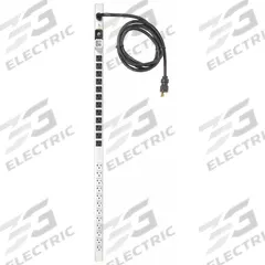 APPROVED VENDOR Power Distribution Unit: 120V AC, 24 Outlets, NEMA 5-20R, Non-Metered, Front Facing (MPN 2MV38). Key specifications — Plug Type: NEMA L5-30P; Brand: APPROVED VENDOR; Maximum Input Voltage: 120V AC; Receptacle Type: NEMA 5-20R; Mounting Location: Vertical Rack; Facing: Front.