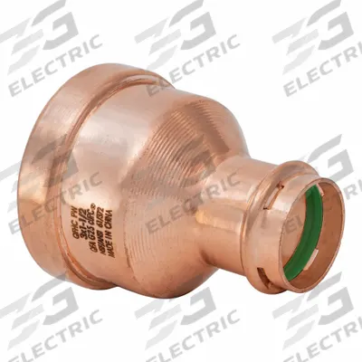 QUICKFITTING SUREPRESS Crimp Coupling: Straight, 3 in CTS x 1 1/2 in CTS size - Plumbing Copper & Bronze Press Tube Fittings with Seal Window