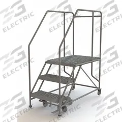 TRI-ARC Mobile Work Platform: 2.5 ft Platform Ht - Max, 24 in x 35 in, Steel, 800 lb Load Capacity (MPN WLWP132436SL). Key specifications — Mobility: Rolling; Brand: TRI-ARC; Color: Gray; Height Adjustability: Fixed Height; Includes Handrails: Handrails Included; Locking Mechanism: Foot-Activated Step Lock; Handrails: Includes Handrails.