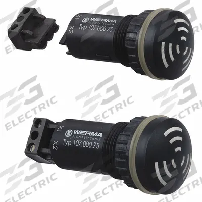 WERMA Audible Alarm: Buzzer Sound, 0.73 W Watt, 115 to 230V, Indoor/Outdoor, 10700060 - Buzzer Alarms
