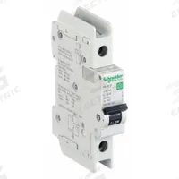 SCHNEIDER ELECTRIC IEC Miniature Circuit Breaker: 40 A Amps, 60V DC, 14kA at 120/240V AC, C60BP (MPN M9F42140). Key specifications — Brand: SCHNEIDER; DC Voltage Rating: 60V DC; Max. AIR Rating: 14kA at 120/240V AC; Terminal Connection: Screw Clamp; AC Voltage Rating: 240/415V AC.
