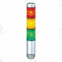 PATLITE LED Signal Tower: 3 Tier, No Sounder Tier, IP65, Amber/Green/Red, Direct Wire, Wire Leads (MPN MPS-302-RYG). Key specifications — Manufacturer Part Number: MPS-302-RYG; Brand: PATLITE; Operating Voltage: 24V AC/DC; Light Tier Color: Amber.