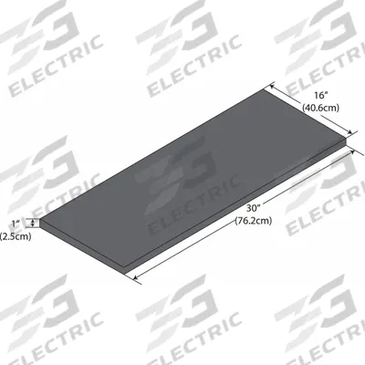 INSTOCK Shelf: 30 in Overall Lg, 16 in Overall Wd, 1 in Overall Ht, Phenolic - Lab Shelves & Components
