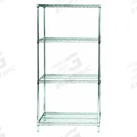 APPROVED VENDOR Wire Shelving Unit: Starter, 48 in x 18 in, 63 in Overall Ht, 4 Shelves, Silver (MPN WR63-1848S). Key specifications — Recommended Environments: Dry; Color: Silver; Material: Stainless Steel; Brand: APPROVED VENDOR.
