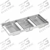 CHICAGO METALLIC Hearth Bread Pan: Aluminized Steel, 3 Slots, 12 1/4 in Overall Wd, 22 ga Gauge (MPN 44405). Key specifications — Pan Style: Hearth Bread Pan; Brand: CHICAGO METALLIC; Color: Silver; Material: Aluminized Steel; NSF Certified: No; Number of Slots: 3.