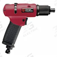 CHICAGO PNEUMATIC Air Screwdriver: 1/4 in, Light Duty, 1,000 RPM, Trigger, Variable Speed, Cushion (MPN CP2612). Key specifications — attr1320791: 1/4 in; attr1320794: Trigger; attr1320795: Yes; attr1320833: CHICAGO PNEUMATIC.