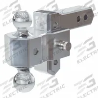 CURT Dual Ball Mount: 2 5/16 in Compatible Ball Shank Dia, 2 in_2 5/16 in Ball Dia, Aluminum/Steel (MPN 45364). Key specifications — Material: Aluminum; Steel; Ball Mount Style: Ball Mount; Brand: CURT; Features: Universal Design; Finish: Polished Aluminum; Includes: Dual Ball; Mount w/ Hitch Ball Style: Adjustable.
