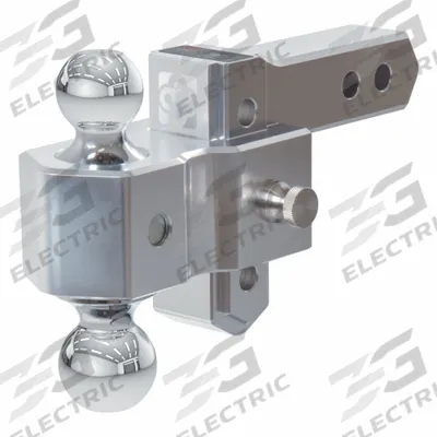 CURT Dual Ball Mount: 2 5/16 in Compatible Ball Shank Dia, 2 in_2 5/16 in Ball Dia - Adjustable Hitches