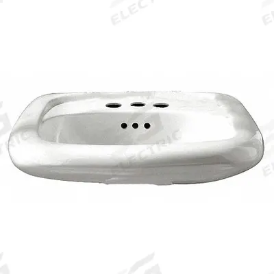 AMERICAN STANDARD Bathroom Sink: Murro, White, Vitreous China, 21 1/8 in Overall Lg - One-Station Wall-Mounted Bathroom Sinks without Faucets