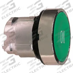 SCHNEIDER Flush Push Button: Green, 22 mm Mounting Size, Metallic, Momentary (MPN ZB4BA341). Key specifications — Brand: SCHNEIDER; Action: Momentary; Legend: On; Series: XB4; Push Button Material Type: Metallic.