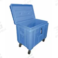 SNYDER INDUSTRIES ASM Insulated Bin: 11 cu ft, 43 in x 27 1/2 in x 39 1/2 in, Lid Included, Blue (MPN PB11DXX). Key specifications — Brand: SNYDER INDUSTRIES; Shape: Rectangular; Fork Entry: 2-Way Entry; Mobility: Mobile; Collapsible: Collapsible; Fork Pockets: Fork Pockets Included; Includes Lid: Lid Included; Drop Doors/Walls: No Drop Doors.