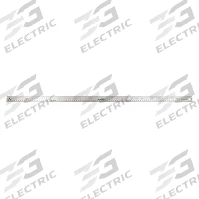WESTCOTT Ruler: MR-36, 3 ft / 900 mm, 0.06 in Thick, 1/32 in, Clear, Black, Flex - Stainless Steel Rulers