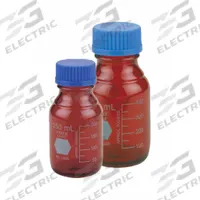 KIMBLE Media Bottle: 5 L, Screw-On, 330 mm, Amber, Closure Included, Narrow Mouth Size, ASTM/USP (MPN 14399-5000). Key specifications — Closure Type: Screw-On; Mouth Size: Narrow; Brand: KIMBLE; Body Color: Amber.