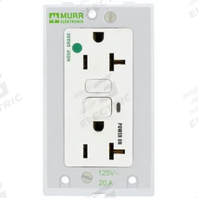 MURRELEKTRONIK Socket Insert: (2) NEMA 5-20 GFCI, 125 V AC Socket Volt Rating - Panel Interface Inserts