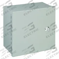 WIEGMANN Enclosure: Steel, 12 in x 12 in x 4 in, NEMA 1, Solid Cover, Hinged, Painted (MPN N1C121204). Key specifications — Brand: WIEGMANN; Closure Method: 1/4-Turn Latch; Knockouts: Not Included.