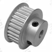 DAYTON Timing Pulley: Modified Curvilinear, Fixed, For GT Timing Belt Section, For 9 mm Belt Wd (MPN 30-3P09-6FA3). Key specifications — Brand: DAYTON; Finish: Clear Anodized; For Belt Series: Powerhouse®.