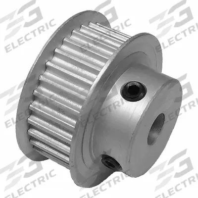 Dayton Timing Pulley: Modified Curvilinear, Fixed, For GT Timing Belt Section - GT Section Fixed-Bore Timing Pulleys with Hub