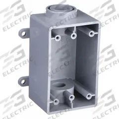 CANTEX Electrical Box: PVC, Rectangular, 1 Gangs, 1/2 in Hub Size, 21 cu in Capacity, Gray (MPN 5133463). Key specifications — Color: Gray; Brand: CANTEX.