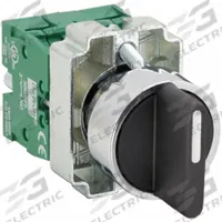 DAYTON Selector Switch: 22 mm Panel Mounting Size, 3 Positions, Short Lever, 2NO, Metallic (MPN 30G261). Key specifications — AC Contact Rating: 10 A @ 600 V; Action: Momentary/Maintained/Momentary; Cam: No Cam Included; DC Contact Rating: 2.5 A @ 600 V; Operator Head Material: Plastic; Operator Head Type: Short-Handled Knob; Operator Illumination: Non-Illuminated; Switch Function @ 1st Position: On.
