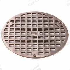 JAY R. SMITH MFG. CO Grate: A, Round, 7 5/8 in Overall Dia, 1/2 in Overall Ht, Nickel Bronze, Bronze (MPN A08NBG). Key specifications — Finish: Nickel Bronze; Brand: JAY R. SMITH MFG. CO; Color Family: Bronze.