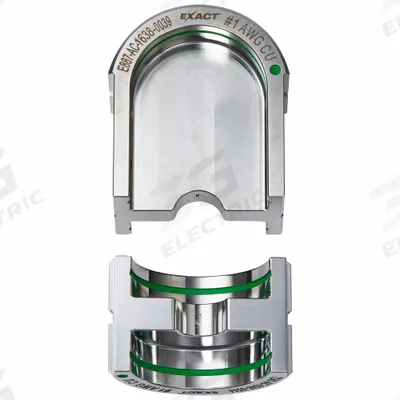 MILWAUKEE Upper and Lower Crimping Die: 1 AWG, U Style Dies, For Use With 2779-22 - Milwaukee Replacement Crimping Dies