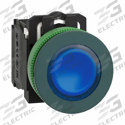 SCHNEIDER Illuminated Push Button: Illuminated, Flush Profile, Non-Metallic, 30 mm - Illuminated Flush-Mount Push Buttons