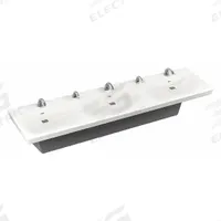 BRADLEY Wash Station: Express ELX, White, Terreon®, Sensor, 94 in Overall Lg, 30 in Overall Wd (MPN S93-738). Key specifications — Series: Express ELX; Includes: Soap Dispenser; Color: White; Brand: BRADLEY; Sink Type: Wash Station; Material: Terreon®; Sink Material: Polymer Resin.