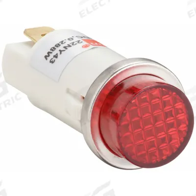 Dayton Raised Panel Light: 12 mm Panel Mounting Hole Dia, LED - LED Indicator Pilot Lights