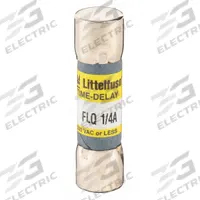 LITTELFUSE Fuse: FLQ Series, Midget, Time-Delay, 250 mA, 500 V AC, 300 V DC, 13/32 in x 1 1/2 in (MPN FLQ.250). Key specifications — Series: FLQ; Brand: LITTELFUSE.