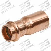 NIBCO Press Reducer Fitting: Straight, 3 in CTS x 1 1/4 in CTS size, Press-fit x FTG, Copper (MPN 9009790PC). Key specifications — Brand: NIBCO; Series: Press System; Broad - Material for Bullet: Copper Or Bronze; Brand - Broad: NIBCO.
