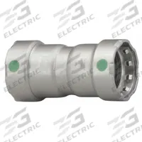 VIEGA MEGAPRESS Crimp Coupling Fitting: 1 1/2 in Pipe x 1 1/2 in Pipe Size, Press-fit x Press-fit (MPN 25020). Key specifications — Brand: VIEGA MEGAPRESS.