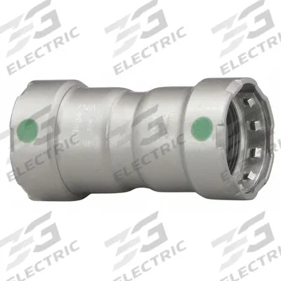 VIEGA MEGAPRESS Crimp Coupling Fitting: 1 1/2 in Pipe x 1 1/2 in Pipe Size - Steel Press Pipe Fittings