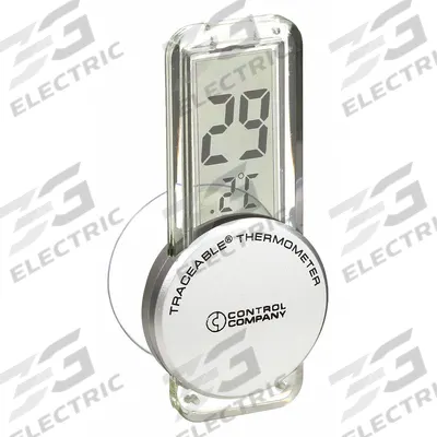TRACEABLE Digital Thermometer: 32°F to 113°F /0°C to 45°C, +/-1°C, Battery - Surface-Mount Digital Thermometers for Commercial Refrigeration