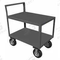 APPROVED VENDOR Metal Shelf Cart: 1,200 lb, 39 in L x 24 in W x 41 in H Overall Dim, Pneumatic (MPN LIC-2436-2-ALU-95). Key specifications — Caster/Wheel Configuration: (2) Swivel; Brand: APPROVED VENDOR.